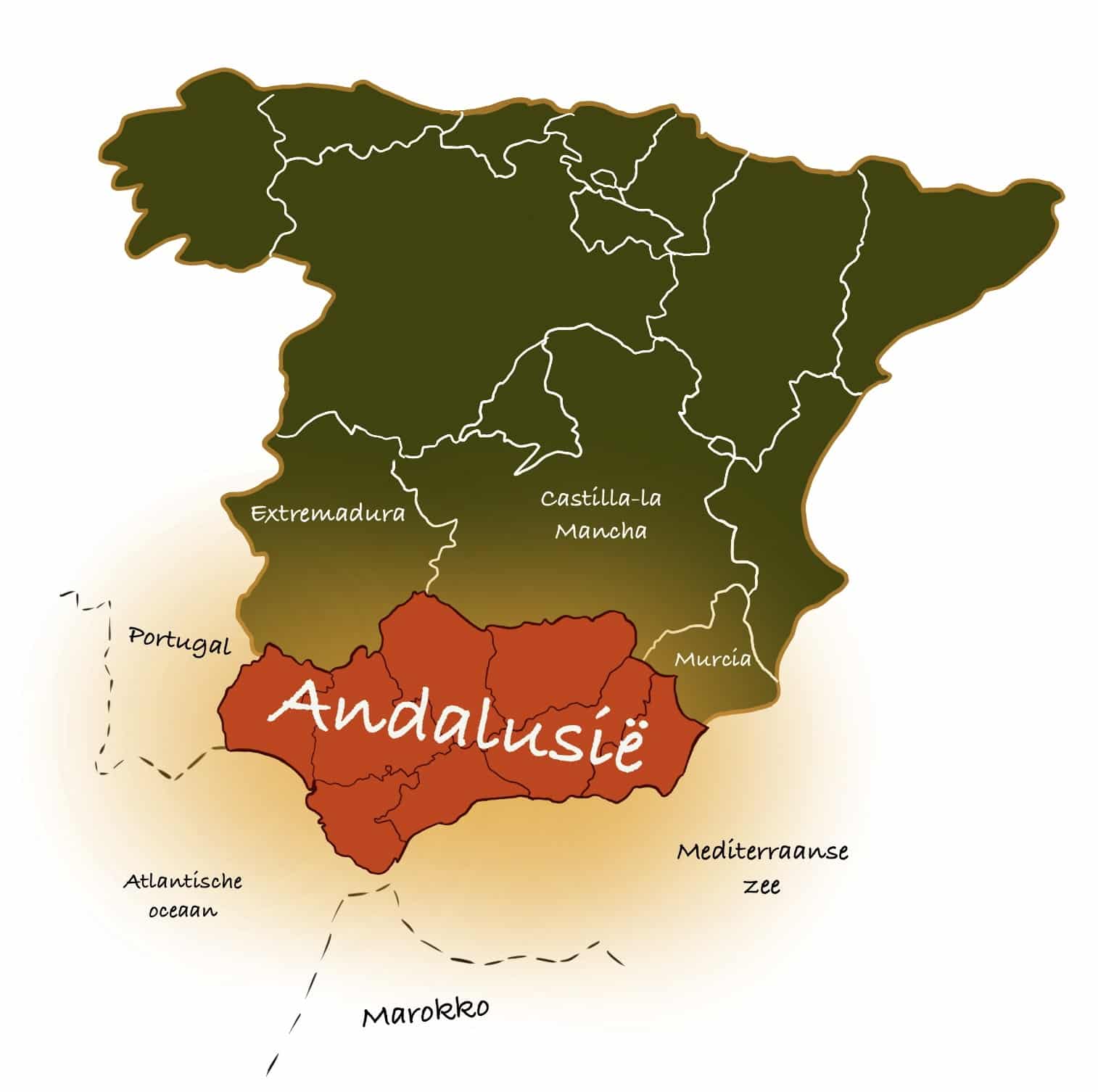 kaart-spanje-andalusie-omgeving