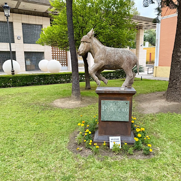 casa-colon-standbeeld-ezel-in-tuin-huelva-stad