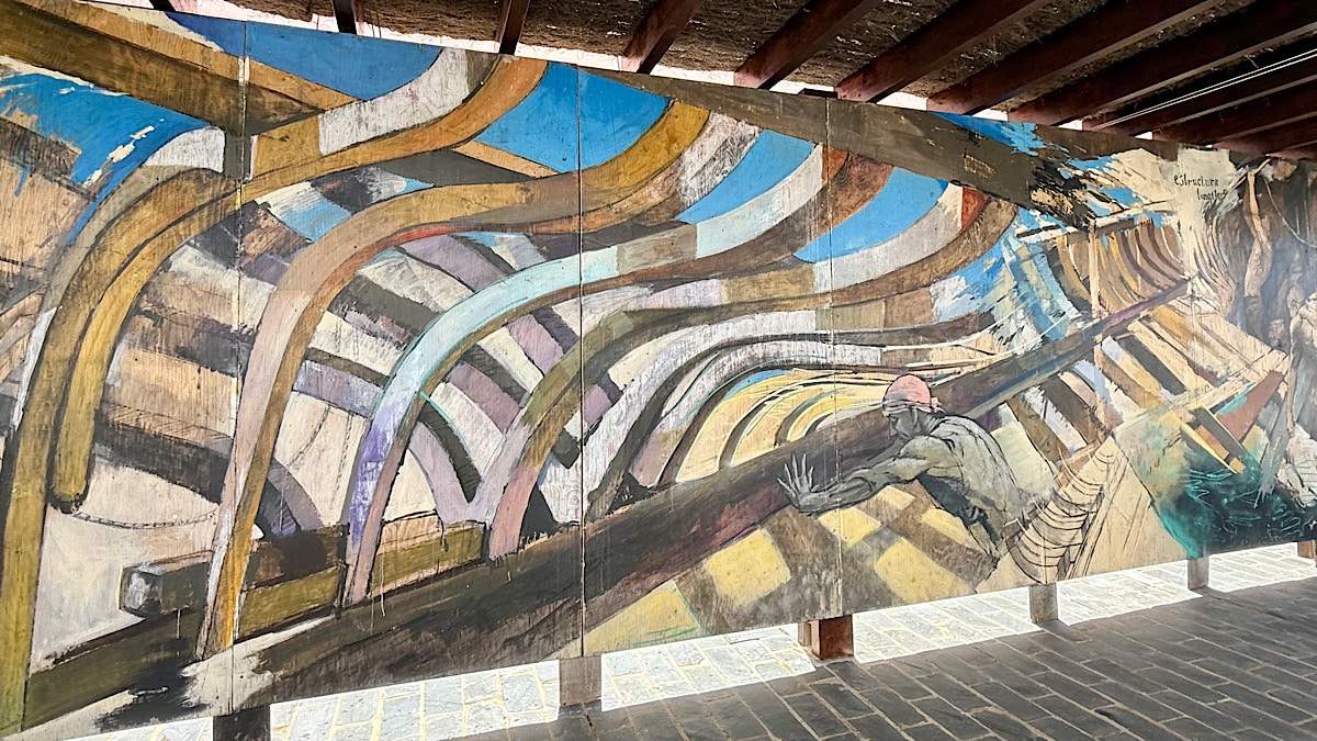 wandtekening-muelle-de-las-carabelas-palos-de-la-frontera-la-rabia